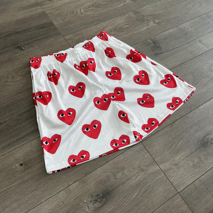 RED CDG MESH SHORTS-8716 - RDMCLOTHINGART