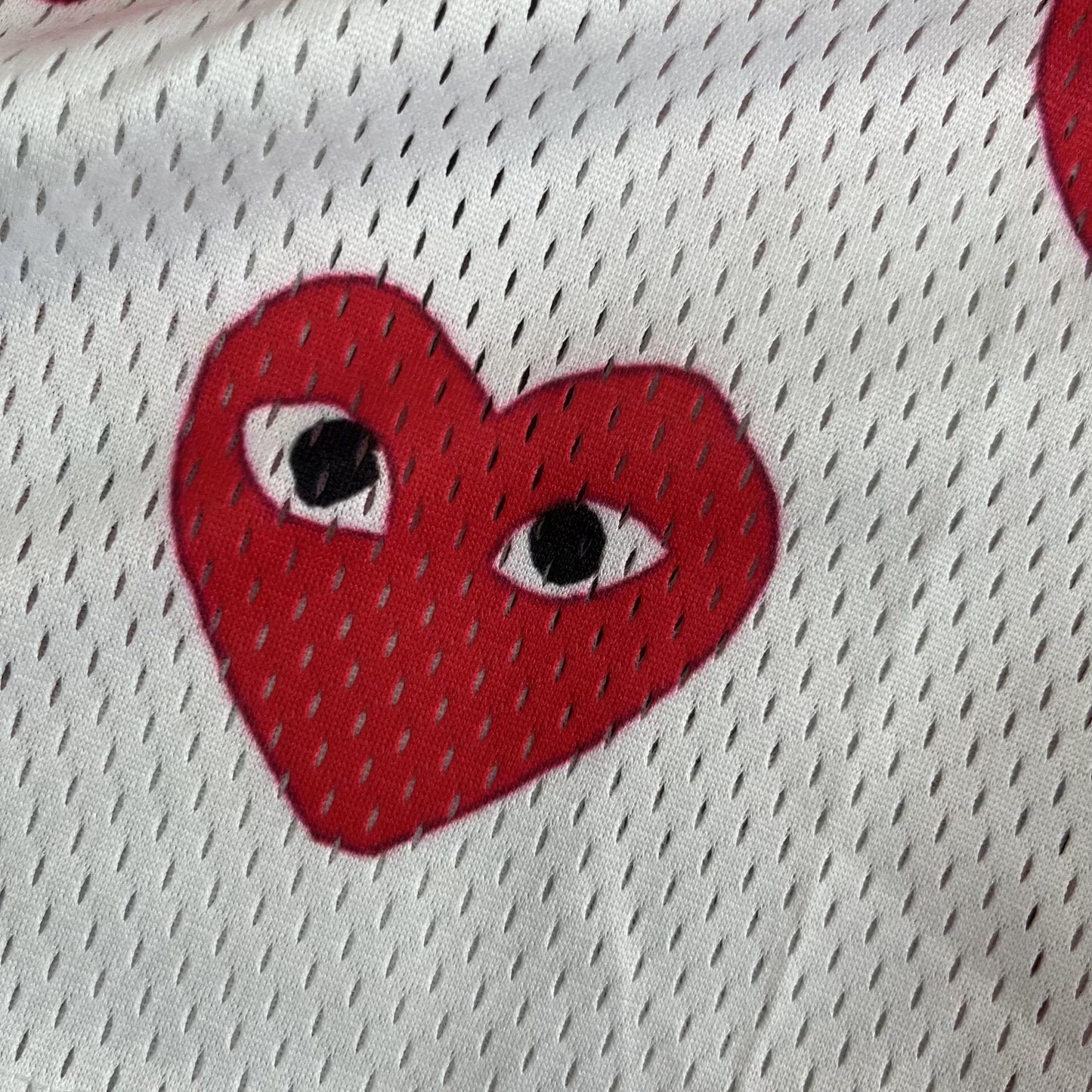 RED CDG MESH SHORTS-8716 - RDMCLOTHINGART