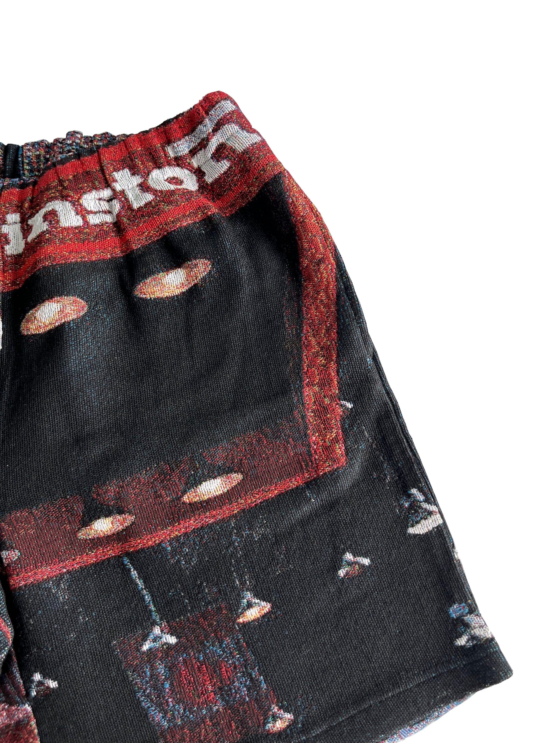 RED MJ DUNK TAPESTRY SHORTS - RDMCLOTHINGART