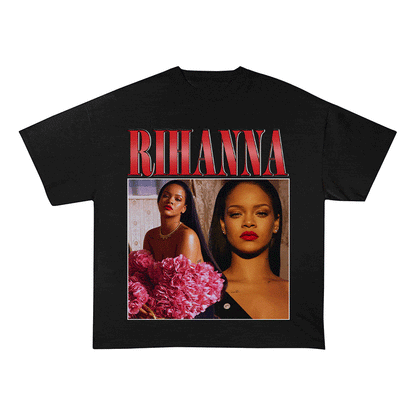 RDMCLOTHINGART tapestry hoodie RIHANNA HEAVY WEIGHT COTTON TEE-8868