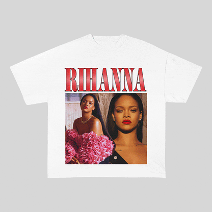 RDMCLOTHINGART tapestry hoodie RIHANNA HEAVY WEIGHT COTTON TEE-8868
