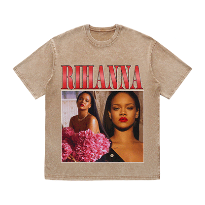 RDMCLOTHINGART tapestry hoodie RIHANNA HEAVY WEIGHT COTTON TEE-8868