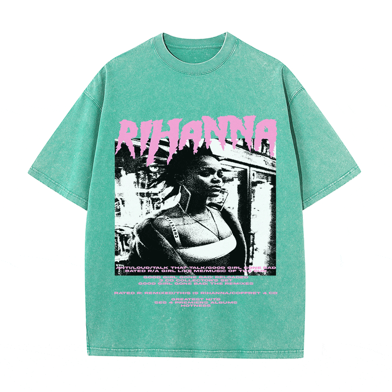 RDMCLOTHINGART tapestry hoodie RIHANNA HEAVY WEIGHT COTTON TEE-8917