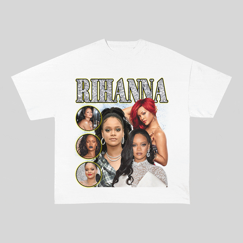 RDMCLOTHINGART tapestry hoodie RIHANNA HEAVY WEIGHT COTTON TEE-9135