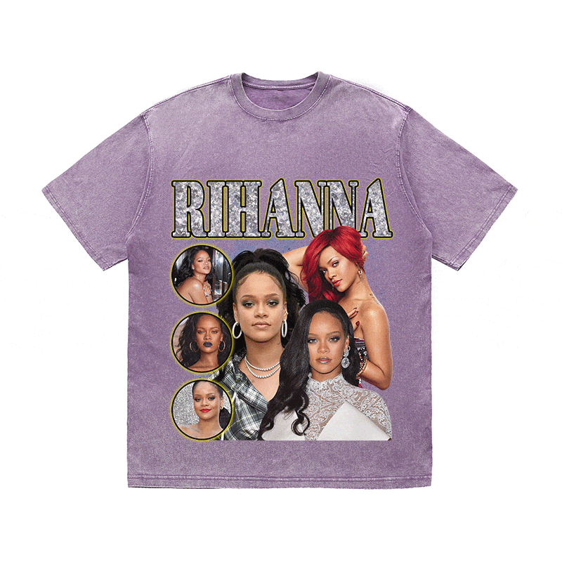 RDMCLOTHINGART tapestry hoodie RIHANNA HEAVY WEIGHT COTTON TEE-9135