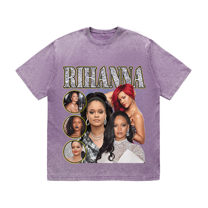 RDMCLOTHINGART tapestry hoodie RIHANNA HEAVY WEIGHT COTTON TEE-9135