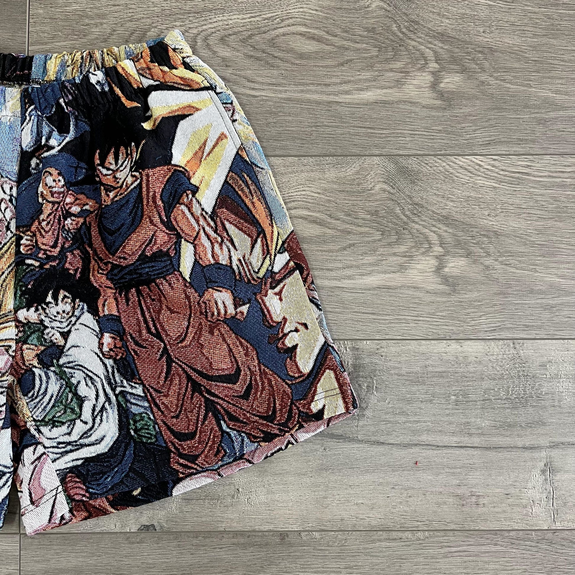 SAIYAN TAPESTRY SHORTS - RDMCLOTHINGART