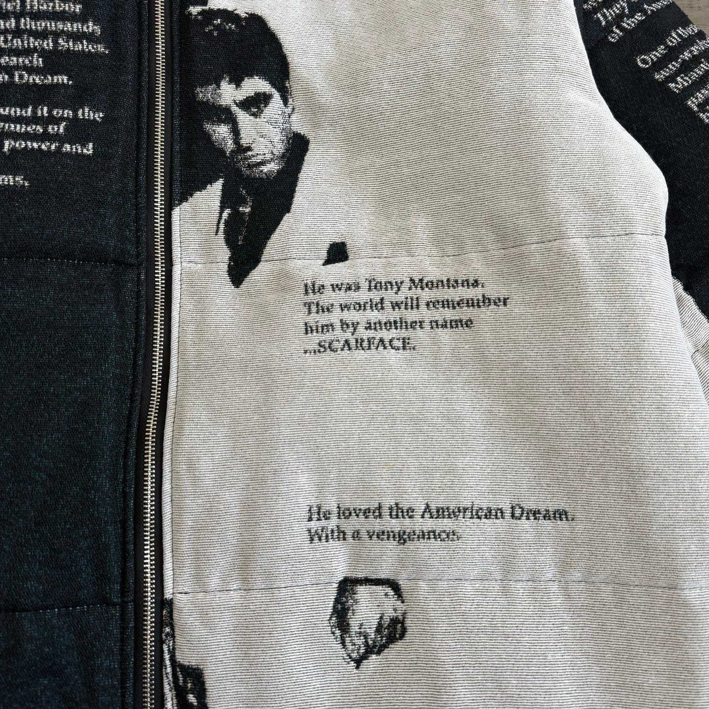 RDMCLOTHINGART tapestry hoodie SCARFACE TAPESTRY COAT