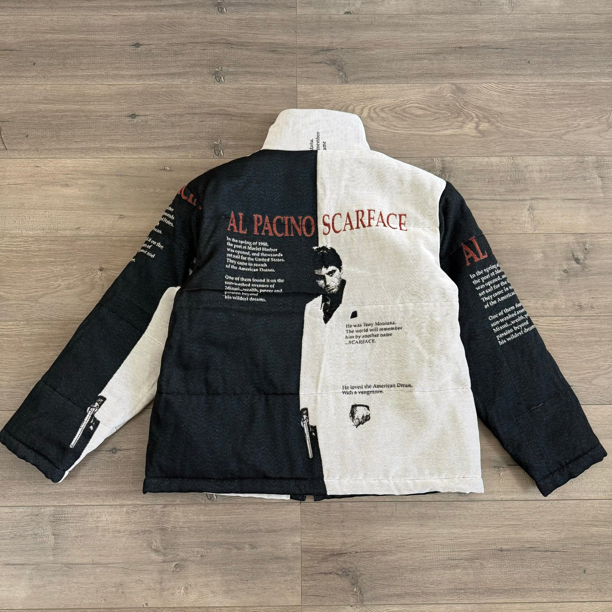 RDMCLOTHINGART tapestry hoodie SCARFACE TAPESTRY COAT