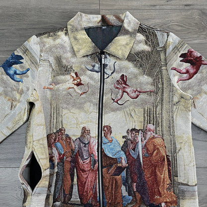 SCHOOL ATHENS TAPESTRY JACKET - RDMCLOTHINGART