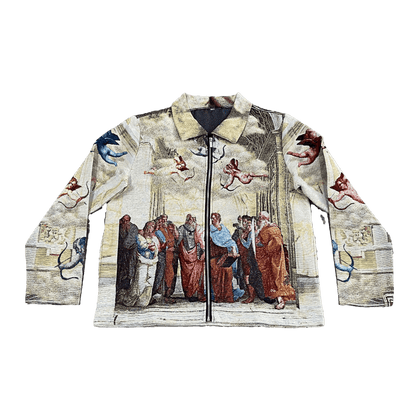 SCHOOL ATHENS TAPESTRY JACKET - RDMCLOTHINGART