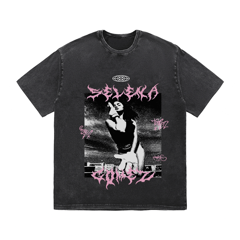 RDMCLOTHINGART tapestry hoodie SELENA GOMEZ HEAVY WEIGHT COTTON TEE-8945