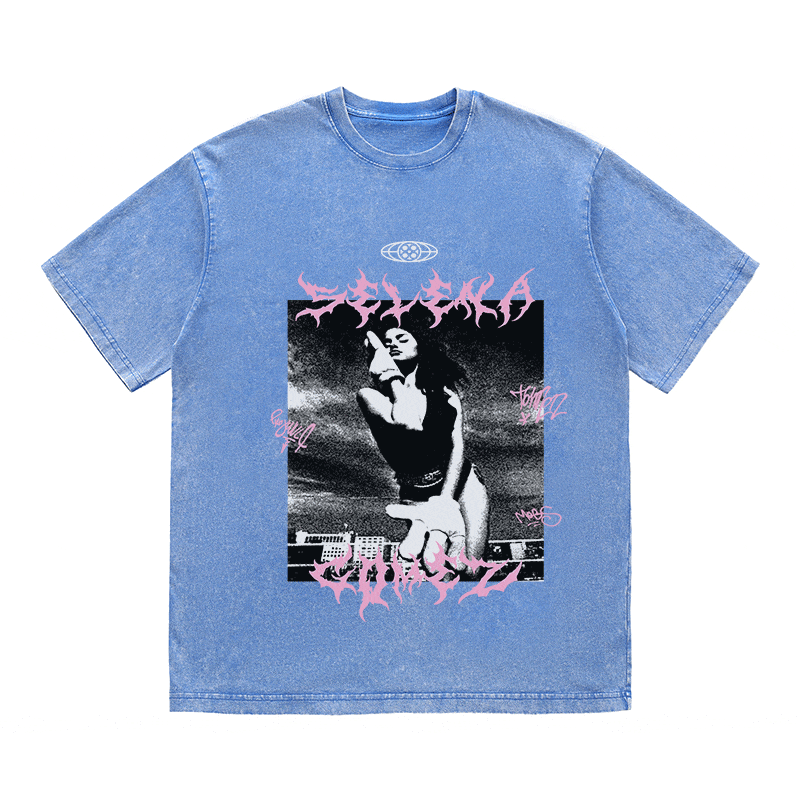 RDMCLOTHINGART tapestry hoodie SELENA GOMEZ HEAVY WEIGHT COTTON TEE-8945