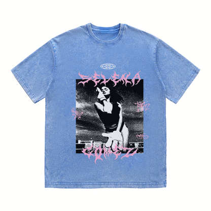 RDMCLOTHINGART tapestry hoodie SELENA GOMEZ HEAVY WEIGHT COTTON TEE-8945