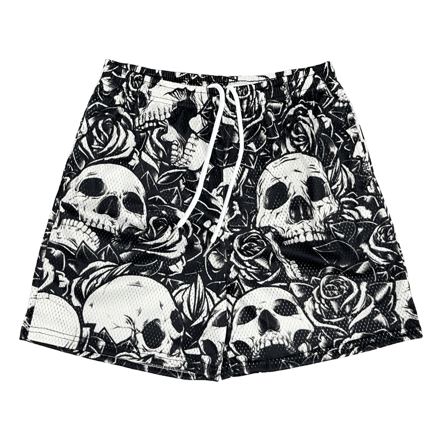 SKULL MESH SHORTS-8691 - RDMCLOTHINGART