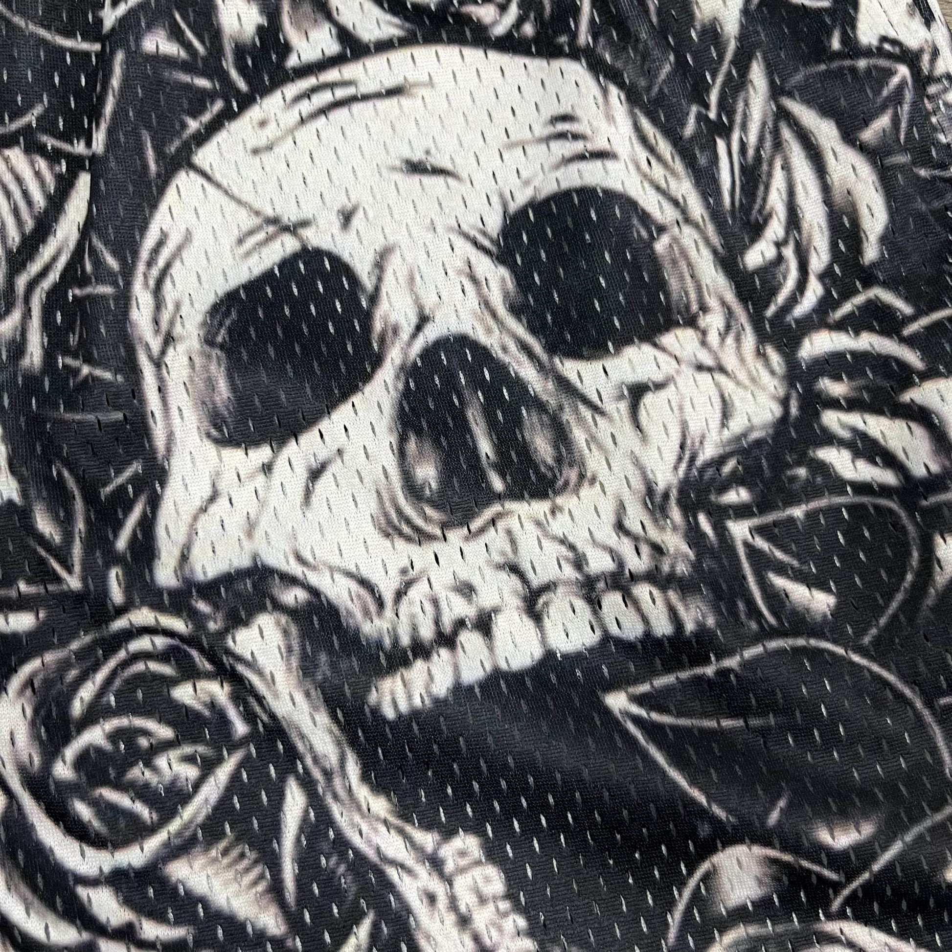 SKULL MESH SHORTS-8691 - RDMCLOTHINGART