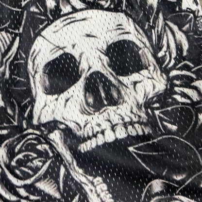 SKULL MESH SHORTS-8691 - RDMCLOTHINGART