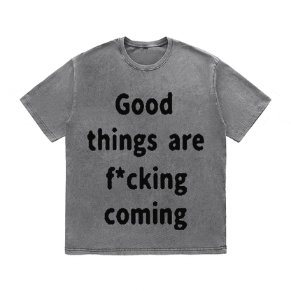 RDMCLOTHINGART tapestry hoodie SLOGAN HEAVY COTTON TEES-9520