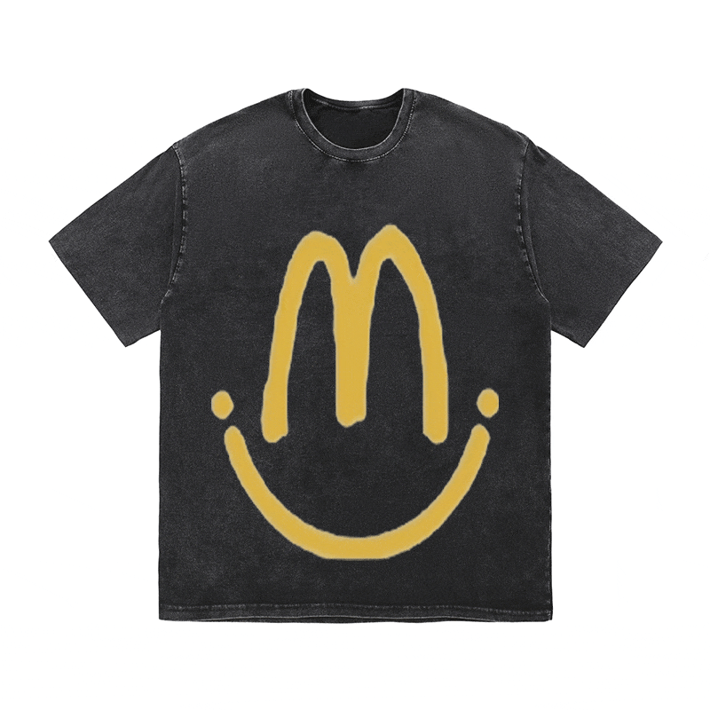 RDMCLOTHINGART tapestry hoodie SLOGAN HEAVY COTTON TEES-9557