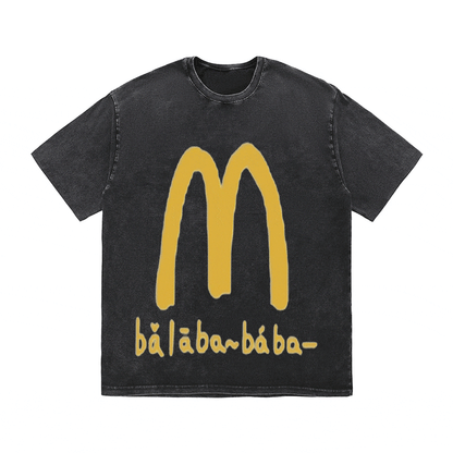 RDMCLOTHINGART tapestry hoodie SLOGAN HEAVY COTTON TEES-9566