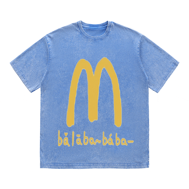 RDMCLOTHINGART tapestry hoodie SLOGAN HEAVY COTTON TEES-9566