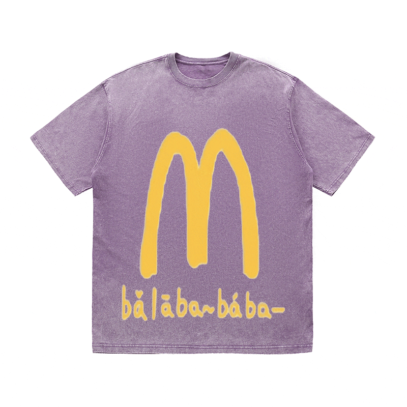 RDMCLOTHINGART tapestry hoodie SLOGAN HEAVY COTTON TEES-9566