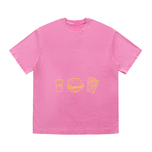 RDMCLOTHINGART tapestry hoodie SLOGAN HEAVY COTTON TEES-9606