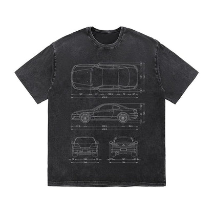 RDMCLOTHINGART tapestry hoodie SPORT CARS HEAVY COTTON TEES-9330