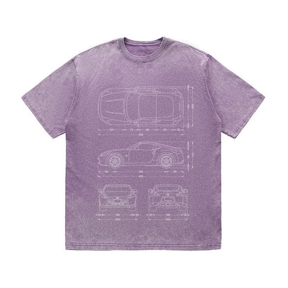 RDMCLOTHINGART tapestry hoodie SPORT CARS HEAVY COTTON TEES-9331