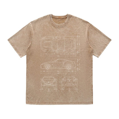 RDMCLOTHINGART tapestry hoodie SPORT CARS HEAVY COTTON TEES-9331