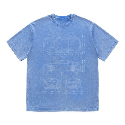 RDMCLOTHINGART tapestry hoodie SPORT CARS HEAVY COTTON TEES-9331