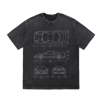 RDMCLOTHINGART tapestry hoodie SPORT CARS HEAVY COTTON TEES-9333