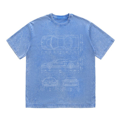 RDMCLOTHINGART tapestry hoodie SPORT CARS HEAVY COTTON TEES-9333