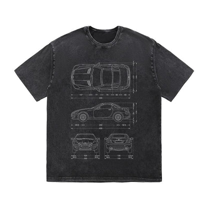 RDMCLOTHINGART tapestry hoodie SPORT CARS HEAVY COTTON TEES-9334