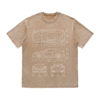 RDMCLOTHINGART tapestry hoodie SPORT CARS HEAVY COTTON TEES-9336