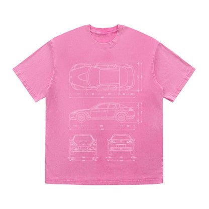 RDMCLOTHINGART tapestry hoodie SPORT CARS HEAVY COTTON TEES-9337