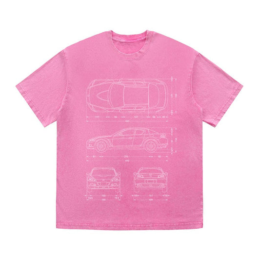 RDMCLOTHINGART tapestry hoodie SPORT CARS HEAVY COTTON TEES-9337