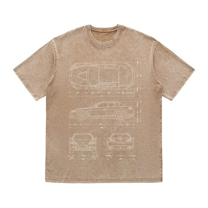 RDMCLOTHINGART tapestry hoodie SPORT CARS HEAVY COTTON TEES-9337