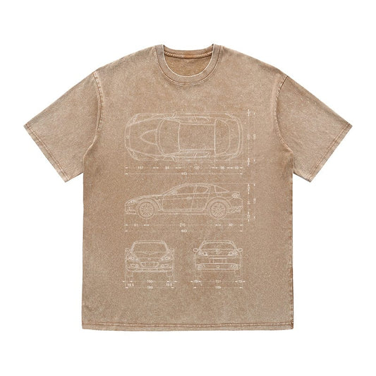 RDMCLOTHINGART tapestry hoodie SPORT CARS HEAVY COTTON TEES-9337