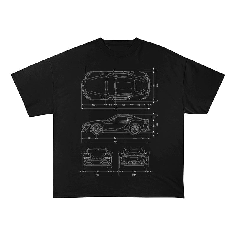 RDMCLOTHINGART tapestry hoodie SPORT CARS HEAVY COTTON TEES-9339