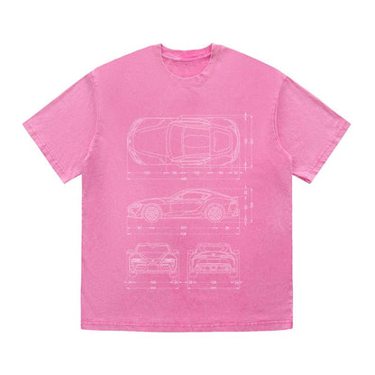 RDMCLOTHINGART tapestry hoodie SPORT CARS HEAVY COTTON TEES-9339