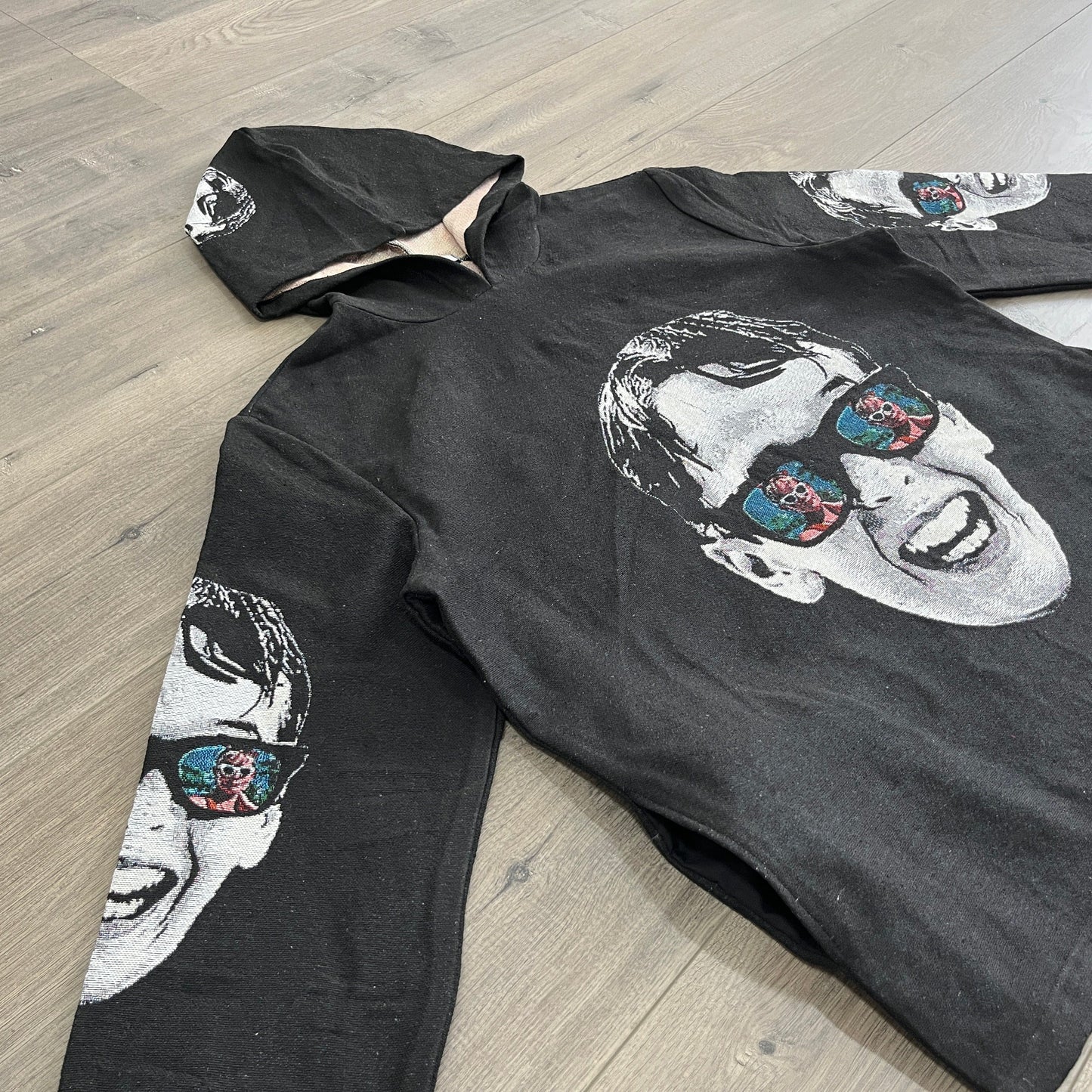 RDMCLOTHINGART tapestry hoodie SQUINT TAPESTRY HOODIE