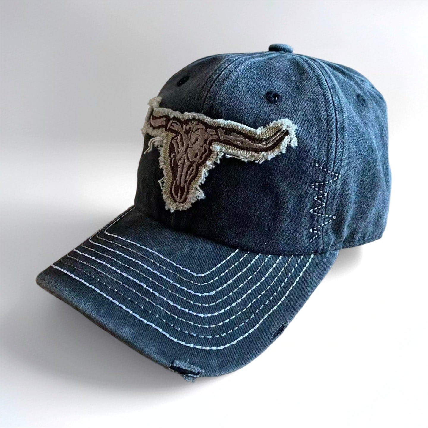 RDMCLOTHINGART Black tapestry hoodie TEXAS DESIGN CAPS-60043