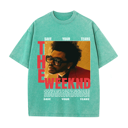 RDMCLOTHINGART tapestry hoodie THE WEEKND HEAVY WEIGHT COTTON TEE-9024