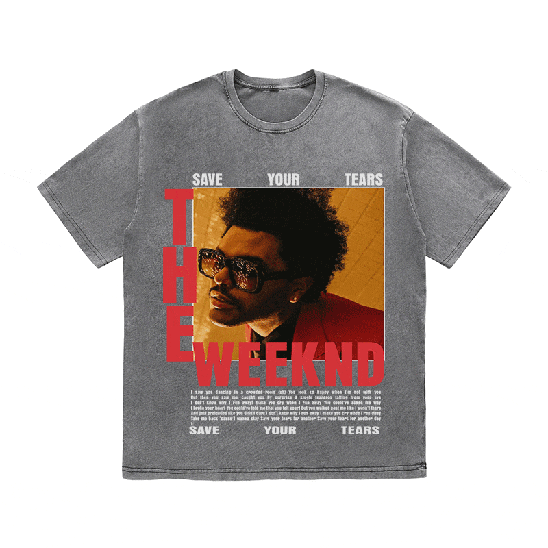 RDMCLOTHINGART tapestry hoodie THE WEEKND HEAVY WEIGHT COTTON TEE-9024