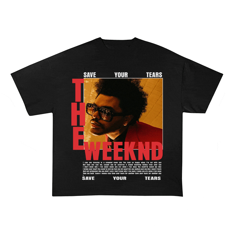 RDMCLOTHINGART tapestry hoodie THE WEEKND HEAVY WEIGHT COTTON TEE-9024
