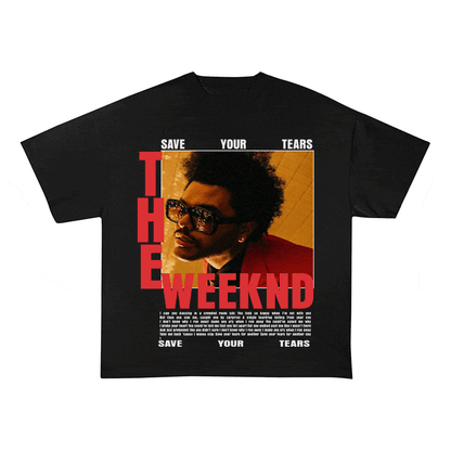 RDMCLOTHINGART tapestry hoodie THE WEEKND HEAVY WEIGHT COTTON TEE-9024