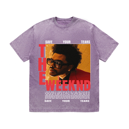 RDMCLOTHINGART tapestry hoodie THE WEEKND HEAVY WEIGHT COTTON TEE-9024