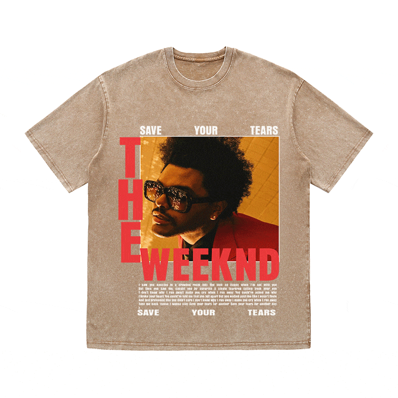 RDMCLOTHINGART tapestry hoodie THE WEEKND HEAVY WEIGHT COTTON TEE-9024