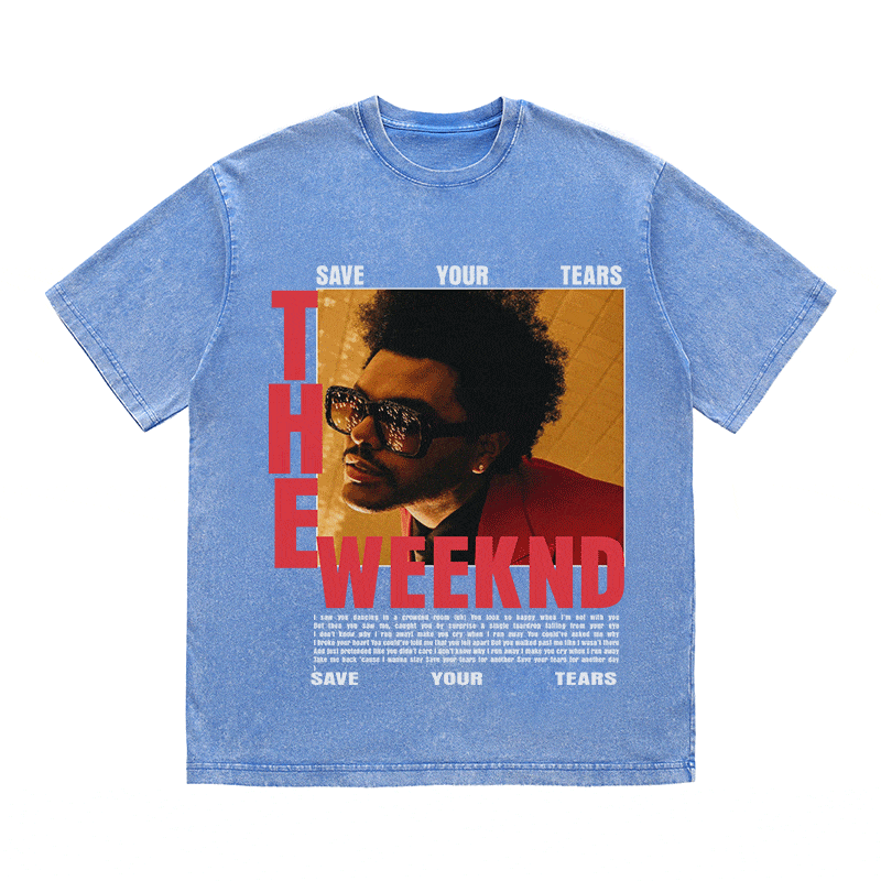 RDMCLOTHINGART tapestry hoodie THE WEEKND HEAVY WEIGHT COTTON TEE-9024